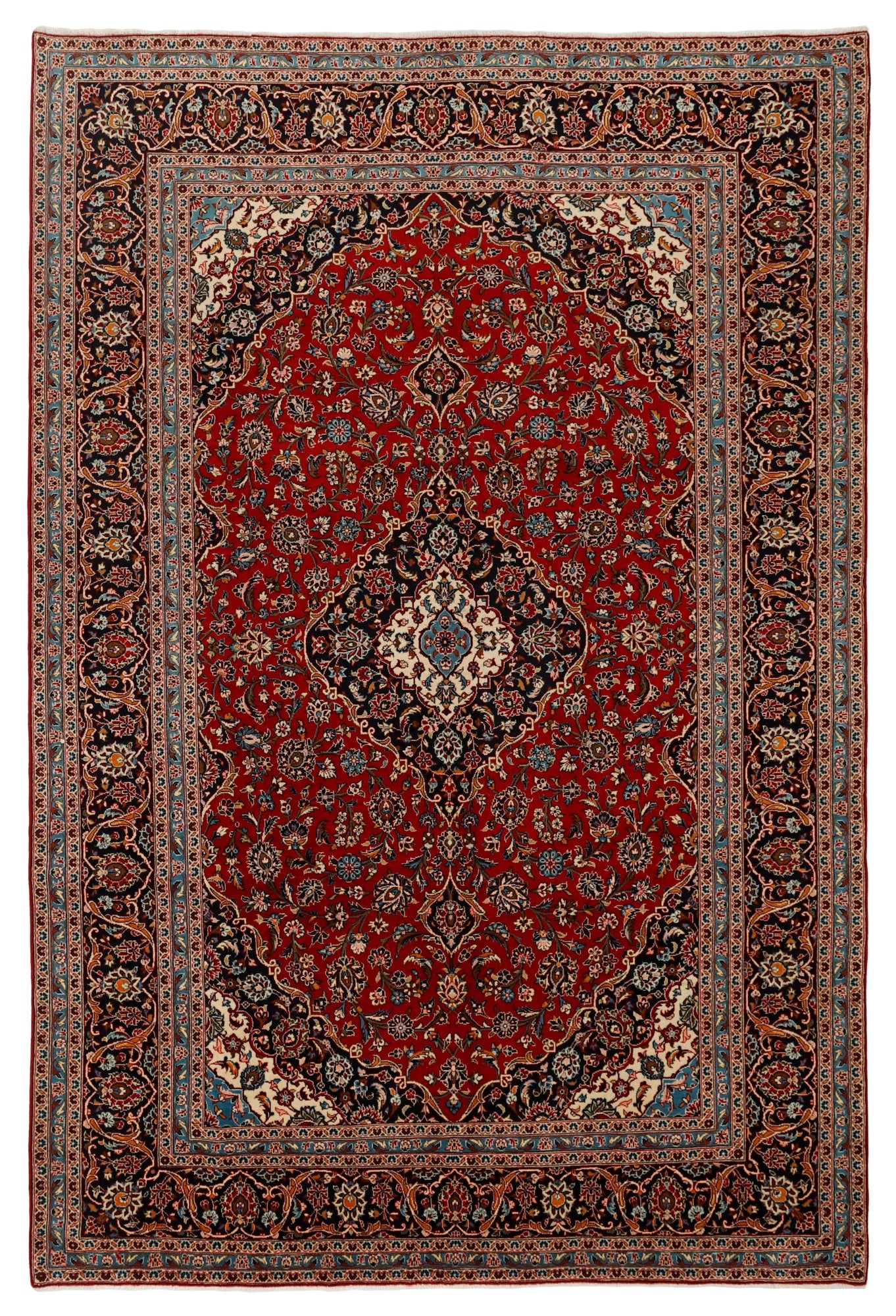 MY-RUG Teppich "Keshan" Zentrales Medaillon, Handgeknüpft