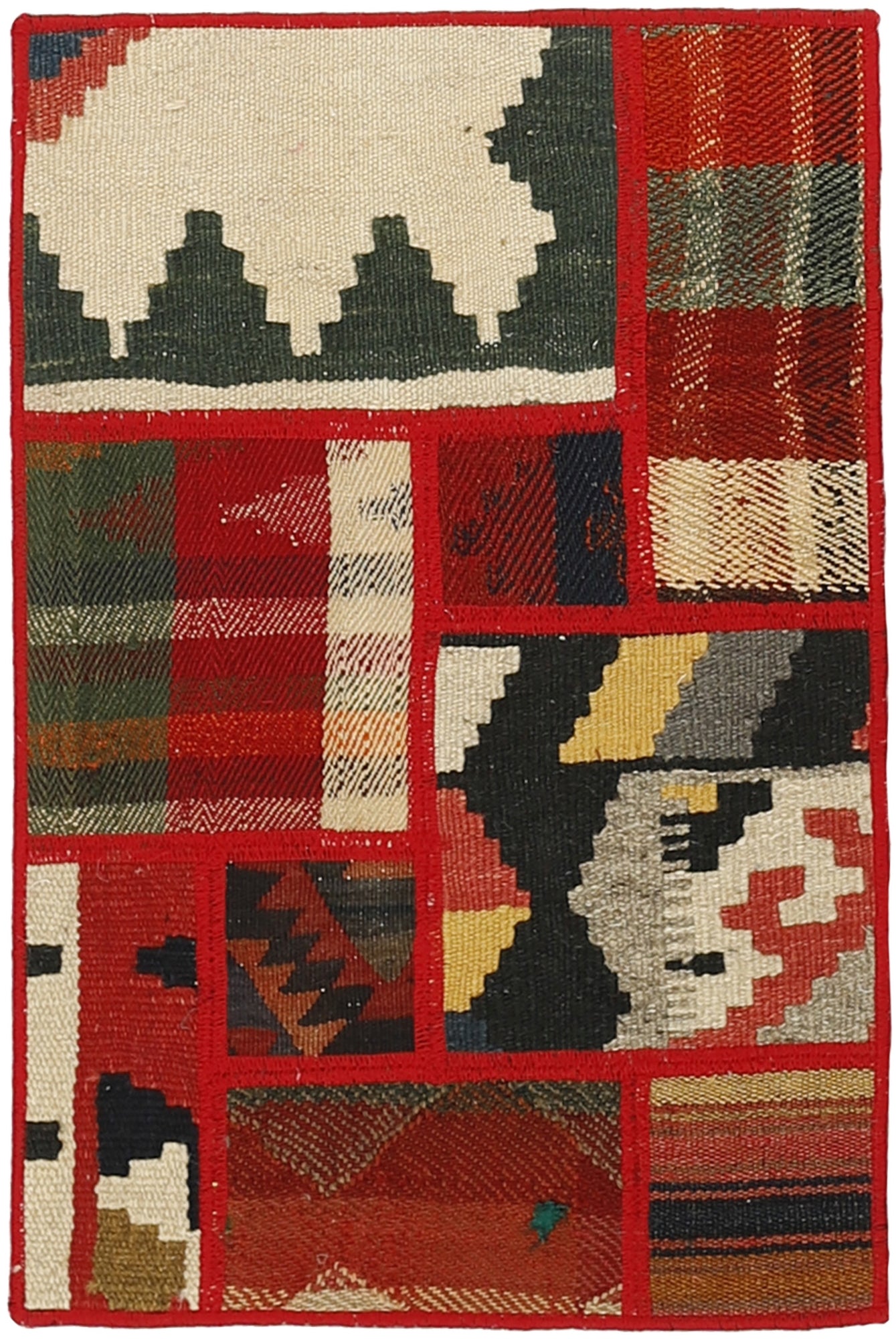 MY-RUG Teppich "Modern Patchwork " Geometrische Muster, Handgeknüpft