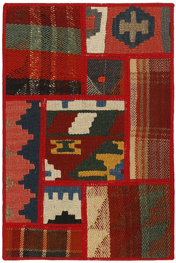 MY-RUG Teppich "Modern Patchwork " Geometrische Muster, Handgeknüpft