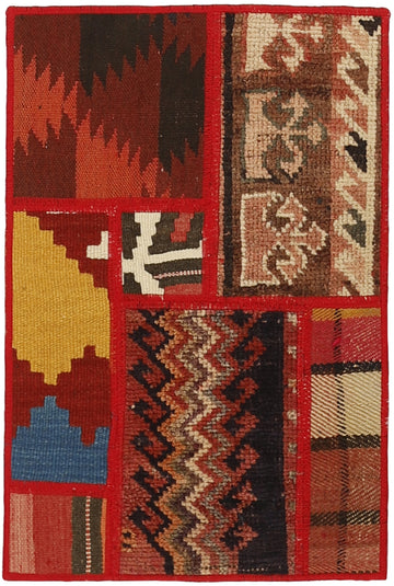 MY-RUG Teppich "Modern Patchwork " Geometrische Muster, Handgeknüpft