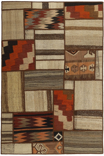 MY-RUG Teppich "Modern Patchwork " Geometrische Muster, Handgeknüpft