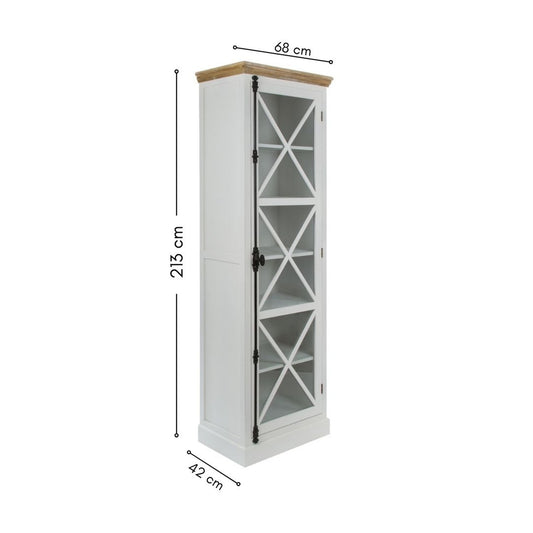 Großer Vitrinenschrank "Theresia" mit Querstreben